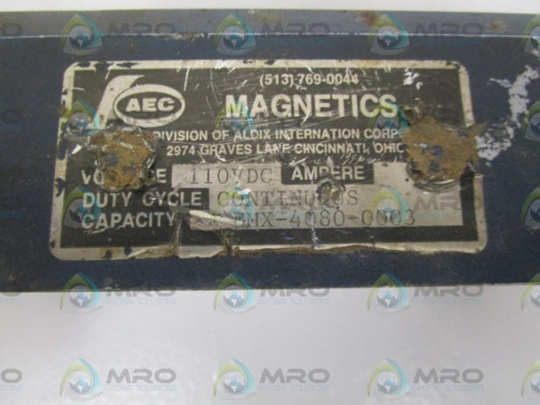 AEC EMX-4080-0003 MAGNETICS 110VDC   UNMP