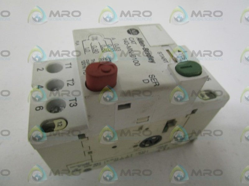 ALLEN BRADLEY 140-MN-0100 SER. D MANUAL MOTOR 0.63-1.0A (AS PICTURED)  UNMP