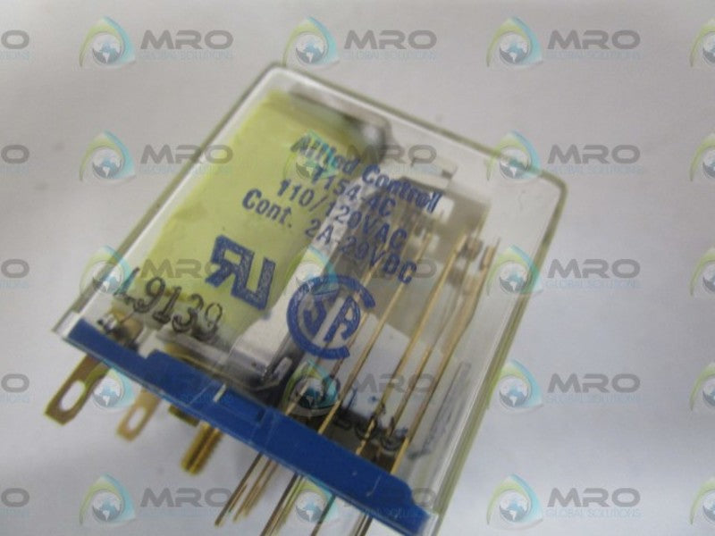 ALLIED CONTROL T154-4C RELAY 110/120VAC  NSNP