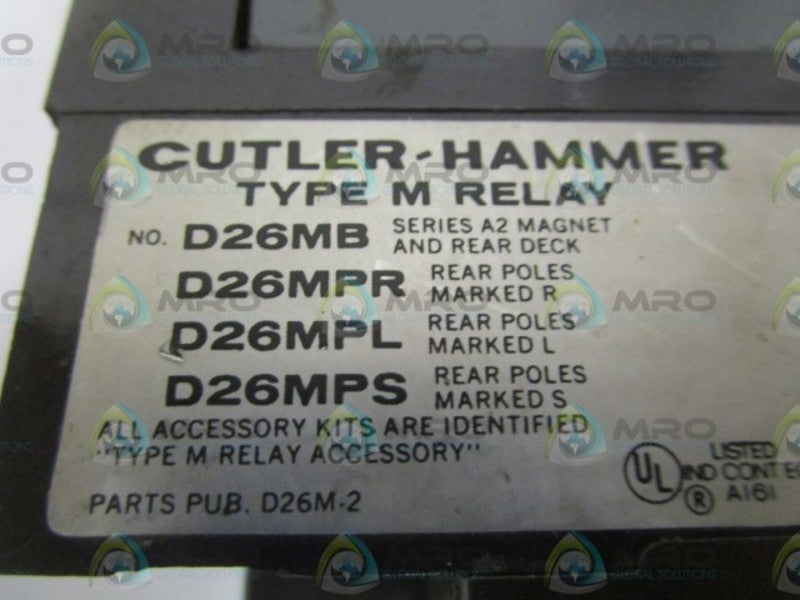 CUTLER HAMMER D26MPR RELAY 440/480V  UNMP