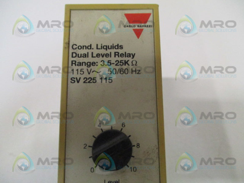 CARLO GAVAZZI SV225115 COND. LIQUIDS DUAL LEVEL RELAY 115V  UNMP