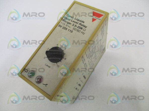 CARLO GAVAZZI SV225115 COND. LIQUIDS DUAL LEVEL RELAY 115V  UNMP