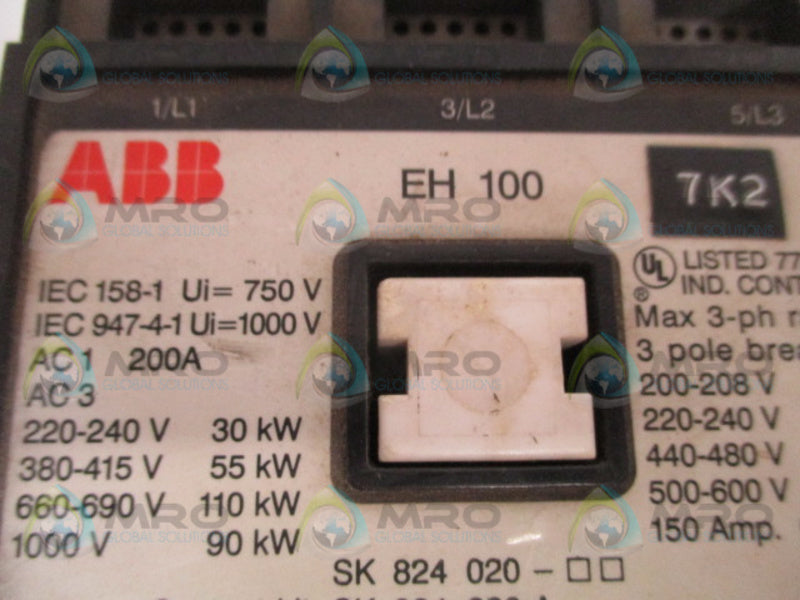 ABB EH100 CONTACTOR 220V  UNMP