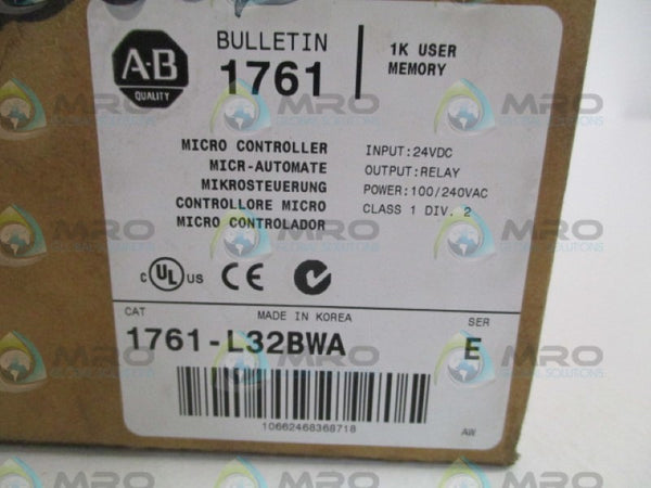 ALLEN BRADLEY 1761-L32BWA SER. E  NSFS