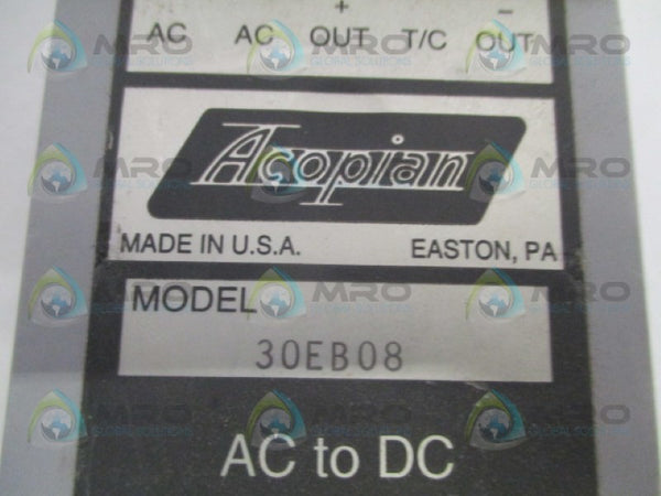 ACOPIAN 30EB08 AC/DC POWER MODULE  UNMP