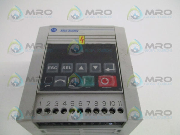 ALLEN BRADLEY 160-BA01NPS1P1 SER. C F/W 7.03 CONTROLLER (AS PICTURED)  UNMP