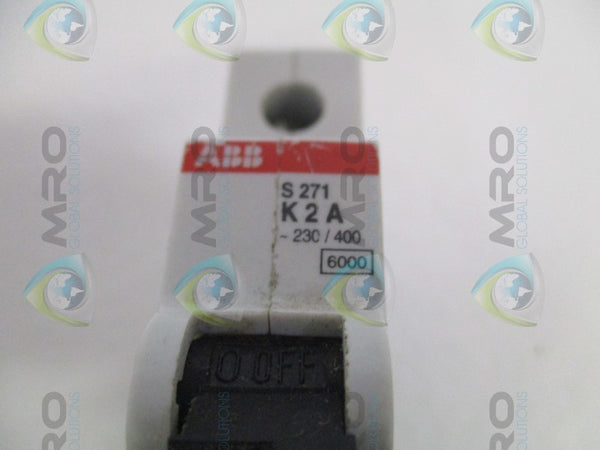 ABB S271-K2 CIRCUIT BREAKER 2A (AS PICTURED)  NSNP