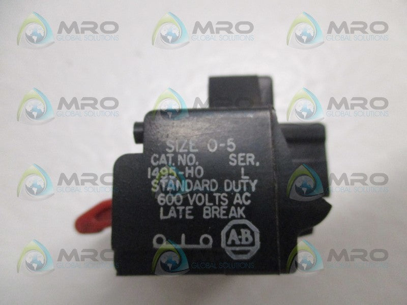 ALLEN BRADLEY 1495-H0 SER. L AUXILIARY CONTACT (AS PICTURED)  UNMP