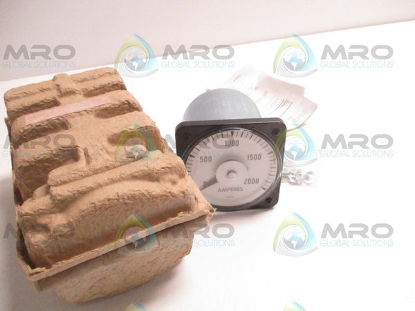 YOKOGAWA 103131LS-TM7 PANEL METER 0-2000 AC AMPS  NSNP