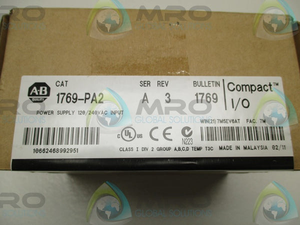 ALLEN BRADLEY 1769-PA2 SER. A DATE: 2011  NSFS