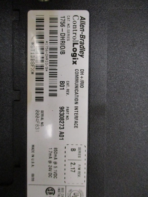 ALLEN BRADLEY 1756-DHRIO SER. B F/W 2.17 UNMP