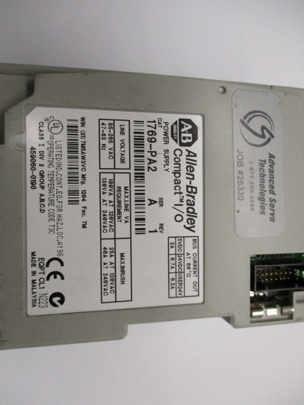 ALLEN BRADLEY 1769-PA2 SER. A REMAN