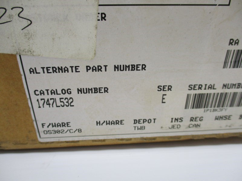 ALLEN BRADLEY 1747-L532 SER. E F/W 8 (NO KEY) REMAN