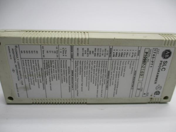ALLEN BRADLEY 1745-PT1 SER. A F/W 2 UNMP