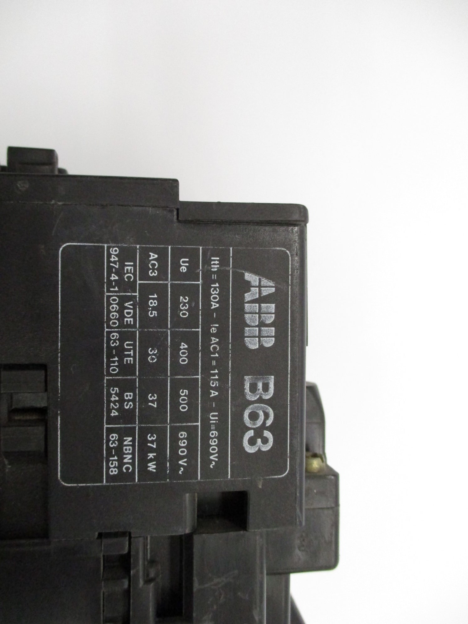 ABB B63 220/255V (AS PICTURED) UNMP