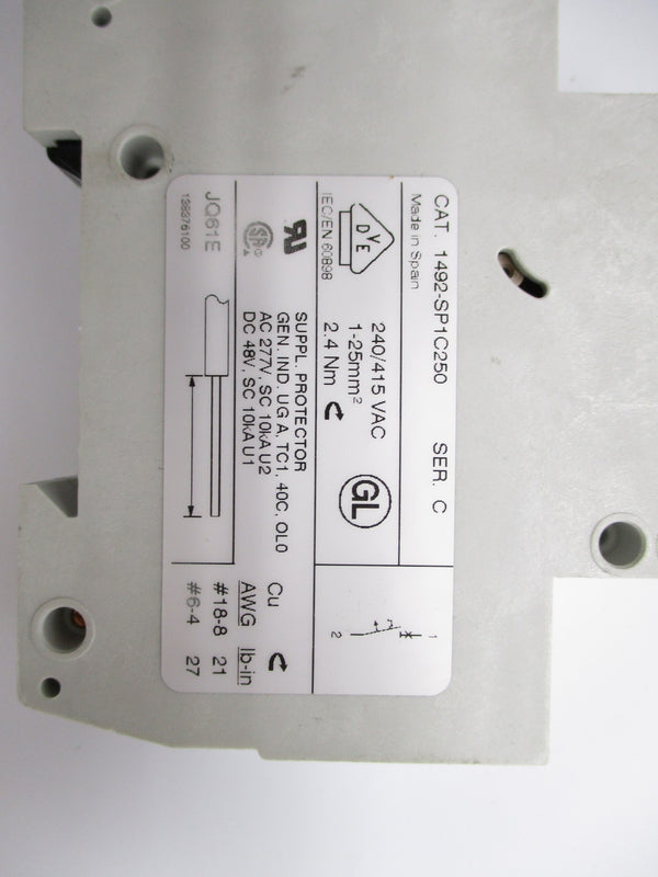 ALLEN BRADLEY 1492-SP1C250 SER. C 25A 240/415VAC NSNP
