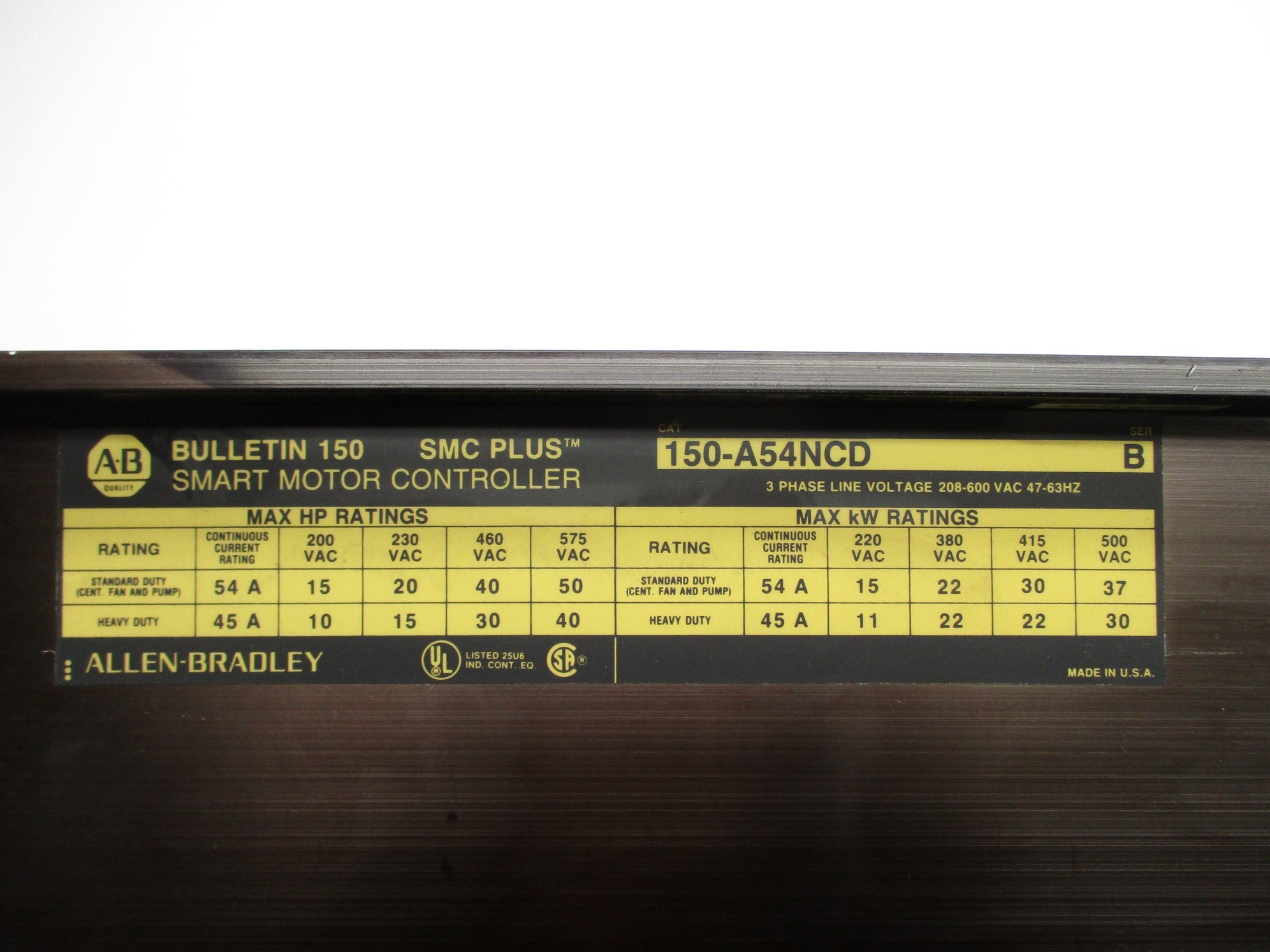 ALLEN BRADLEY 150-A54NCD SER. B UNMP