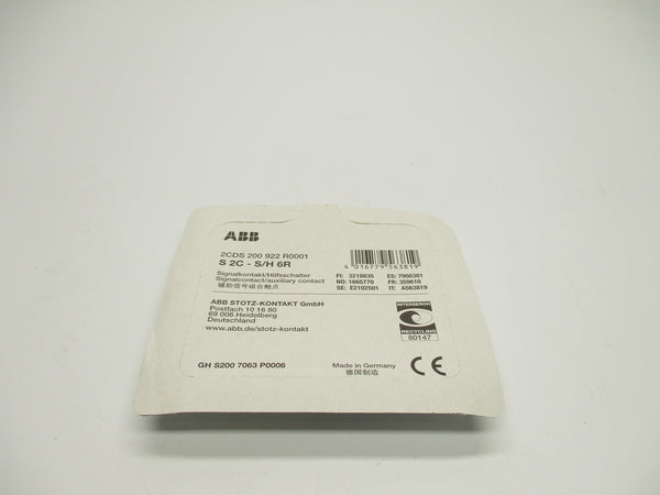ABB 2CDS200922R0001 S2C-S/H6R NSMP