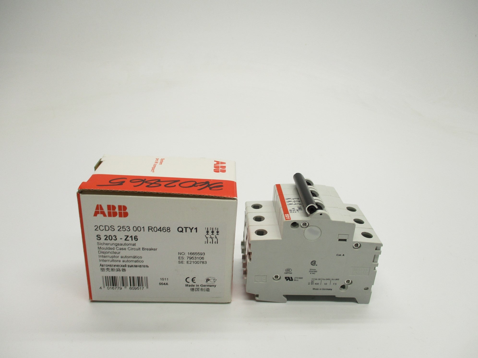 ABB 2CDS253001R0468 S203-Z16 16A 400V NSMP