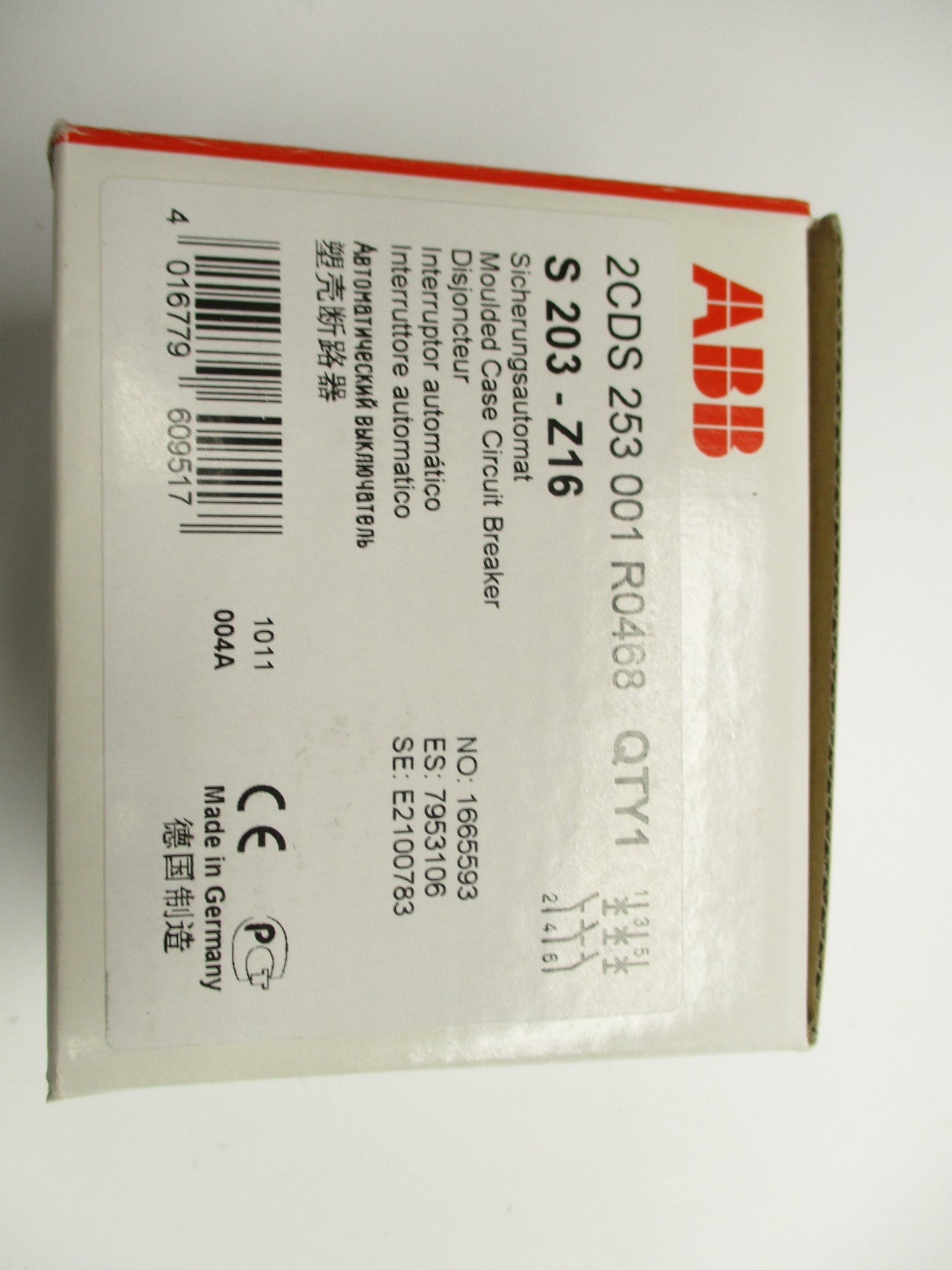 ABB 2CDS253001R0468 S203-Z16 16A 400V NSMP