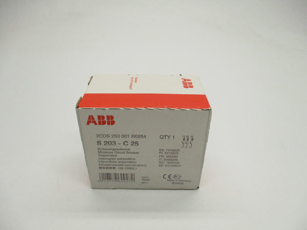 ABB 2CDS253001R0254 S203-C25 NSMP