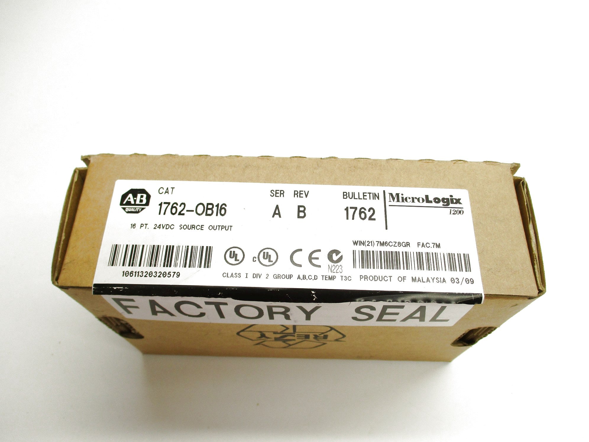 ALLEN BRADLEY 1762-OB16 SER. A 24VDC 8A NSMP