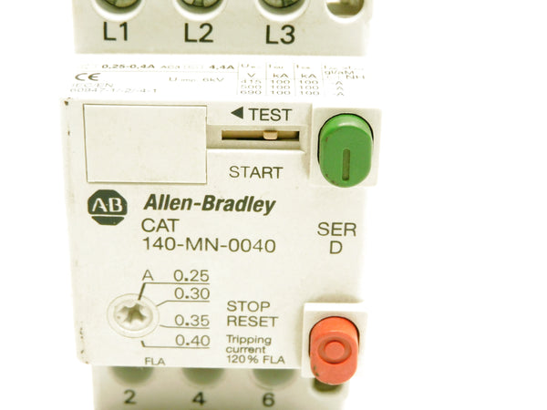 ALLEN BRADLEY 140-MN-0040 SER. D 0.25-0.4A 690V UNMP