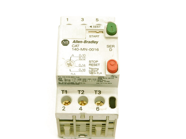 ALLEN BRADLEY 140-MN-0016 SER. D 0.1-0.16A 690V (AS PICTURED) UNMP