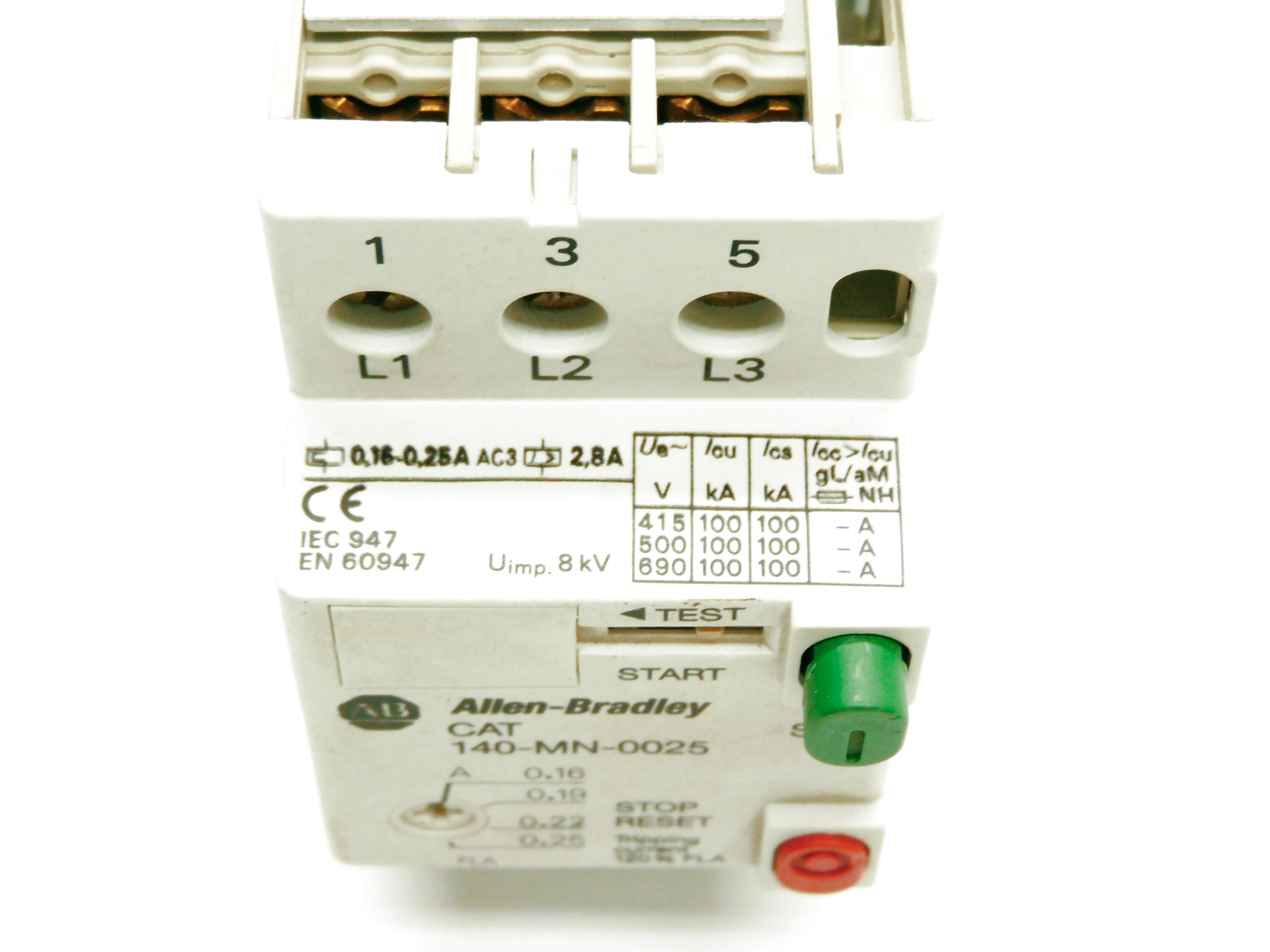ALLEN BRADLEY 140-MN-0025 SER. D 0.16-0.25A 690V NSNP