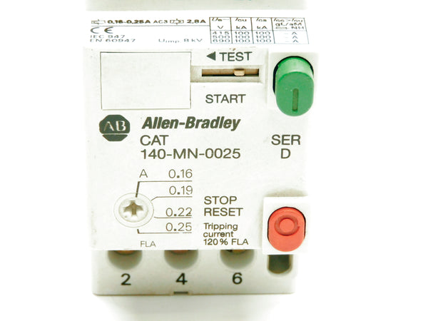 ALLEN BRADLEY 140-MN-0025 SER. D 0.16-0.25A 690V NSNP