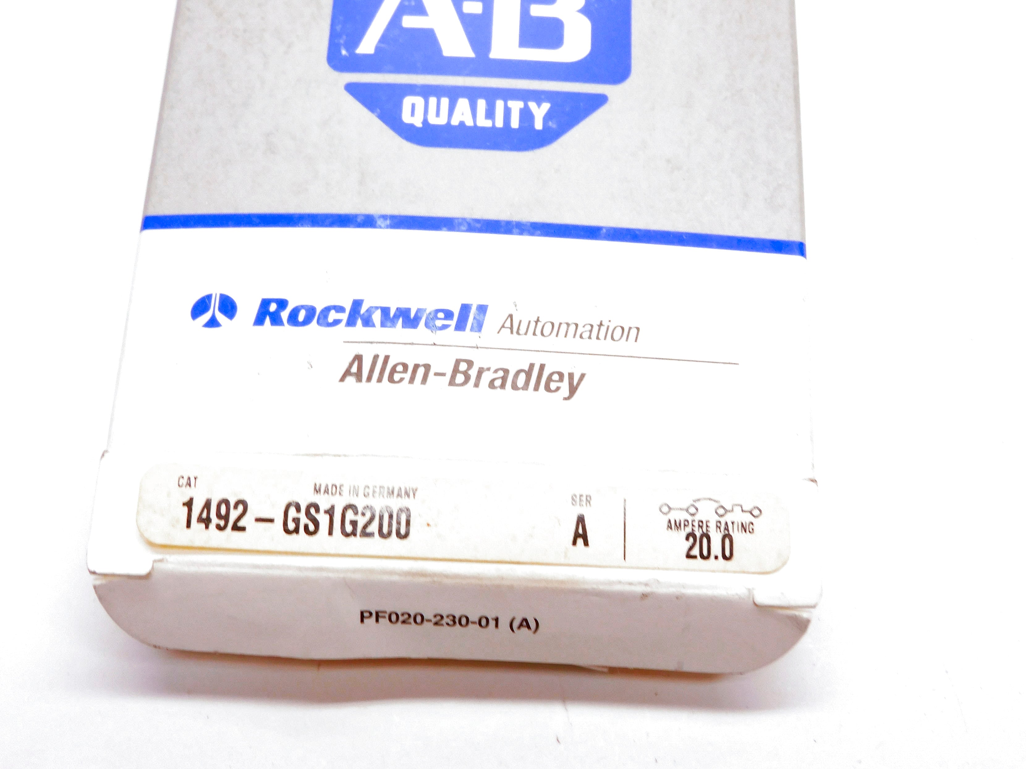 ALLEN BRADLEY 1492-GS1G200 SER. A 277VAC 20A NSMP