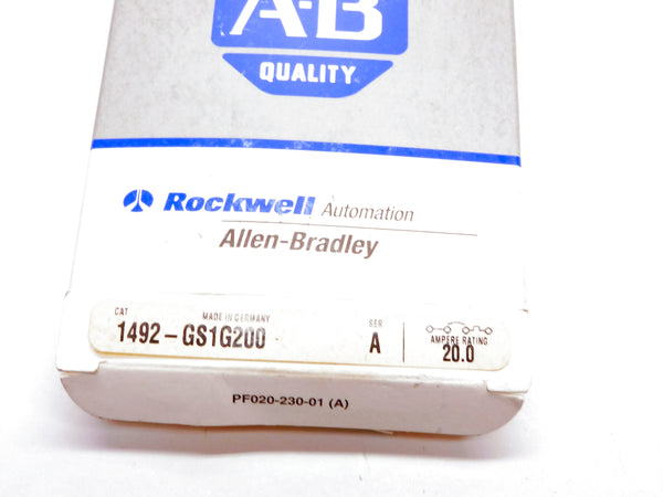ALLEN BRADLEY 1492-GS1G200 SER. A 277VAC 20A NSMP