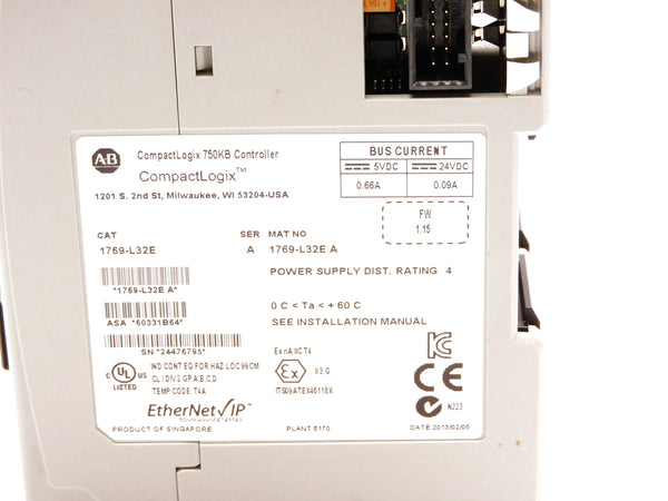 ALLEN BRADLEY 1769-L32E SER. A F/W 1.15 (NO KEY) NSMP