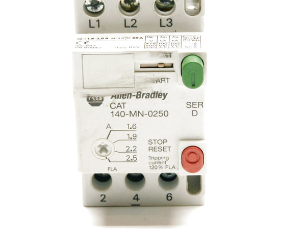 ALLEN BRADLEY 140-MN-0250 SER. D 1.6-2.5A 690V UNMP