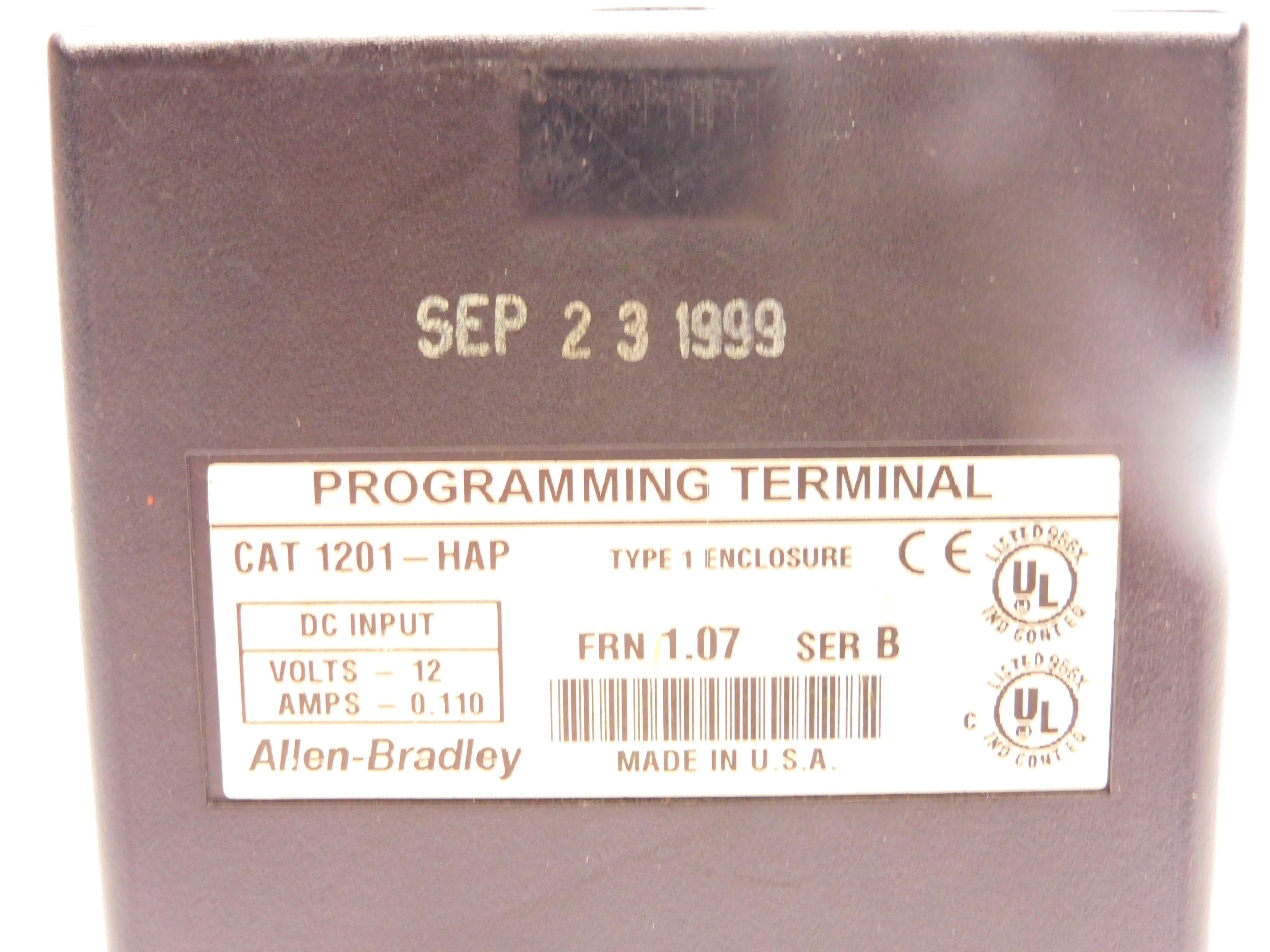 ALLEN BRADLEY 1201-HAP SER. B F/W 1.07 12V 0.110A UNMP