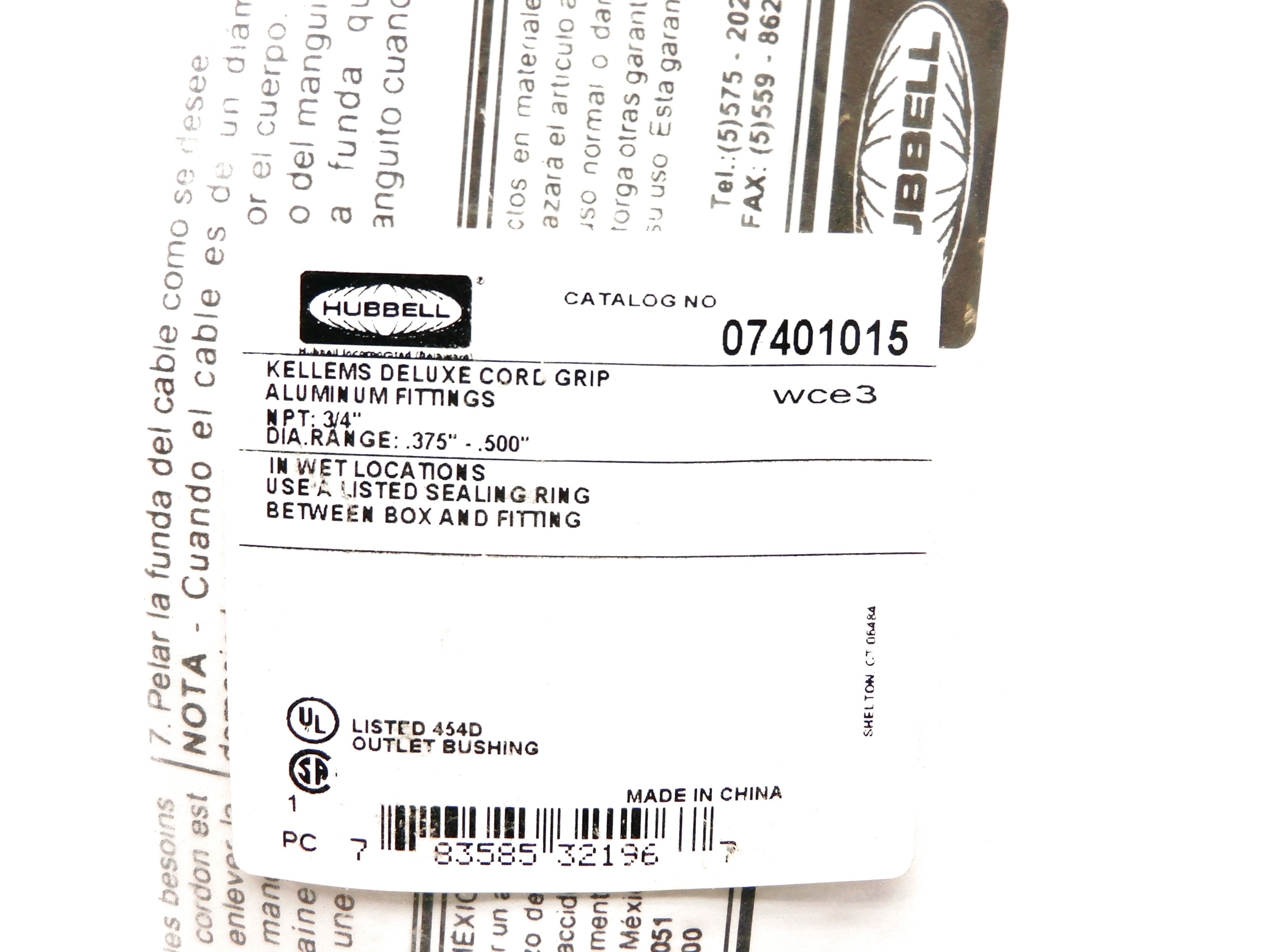 HUBBELL 07401015 3/4" NSMP