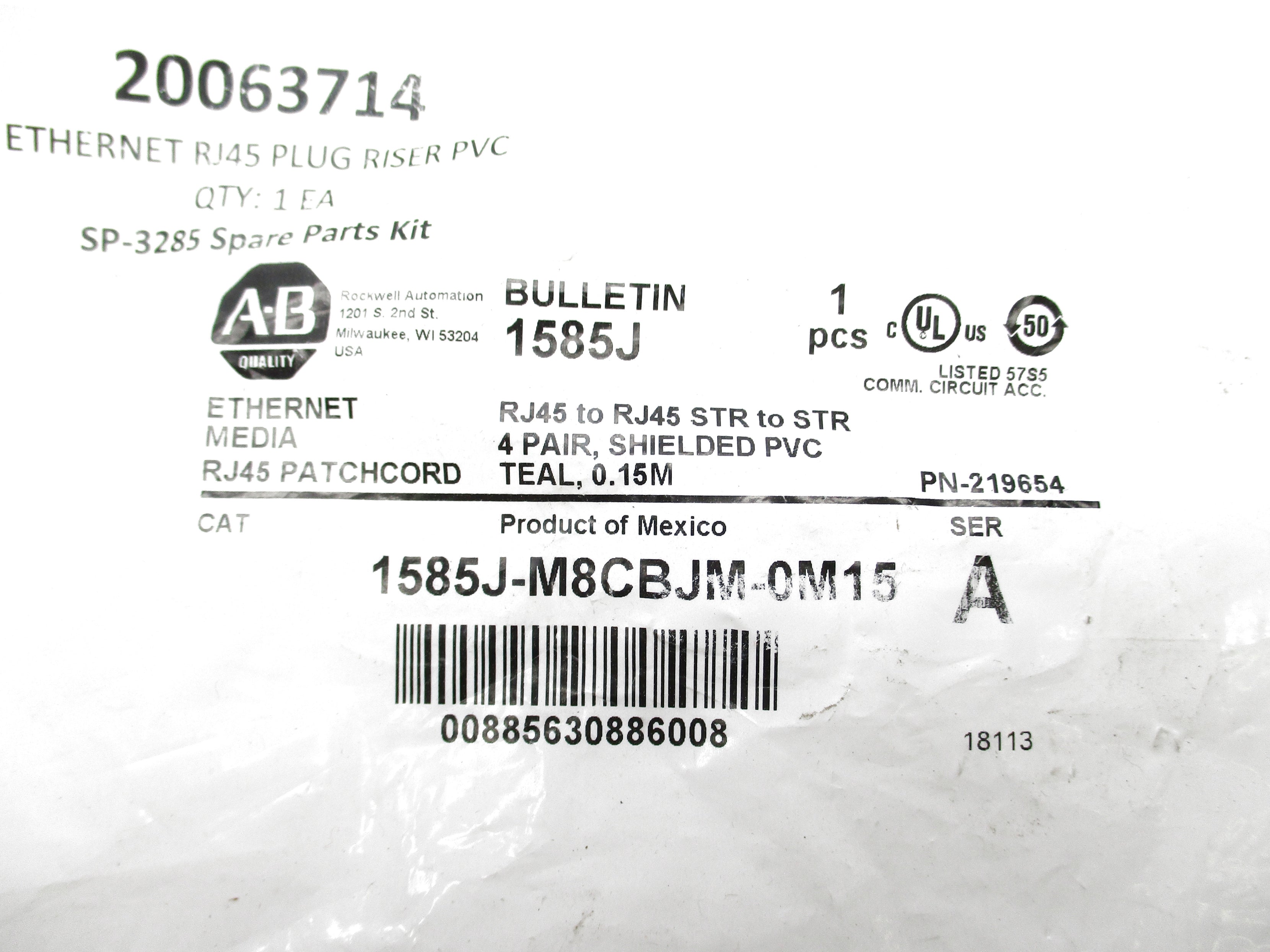 ALLEN BRADLEY 1585J-M8CBJM-0M15 SER. A (WH) NSMP