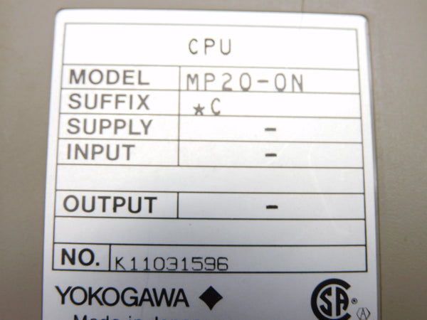 YOKOGAWA MP20-ON UNMP