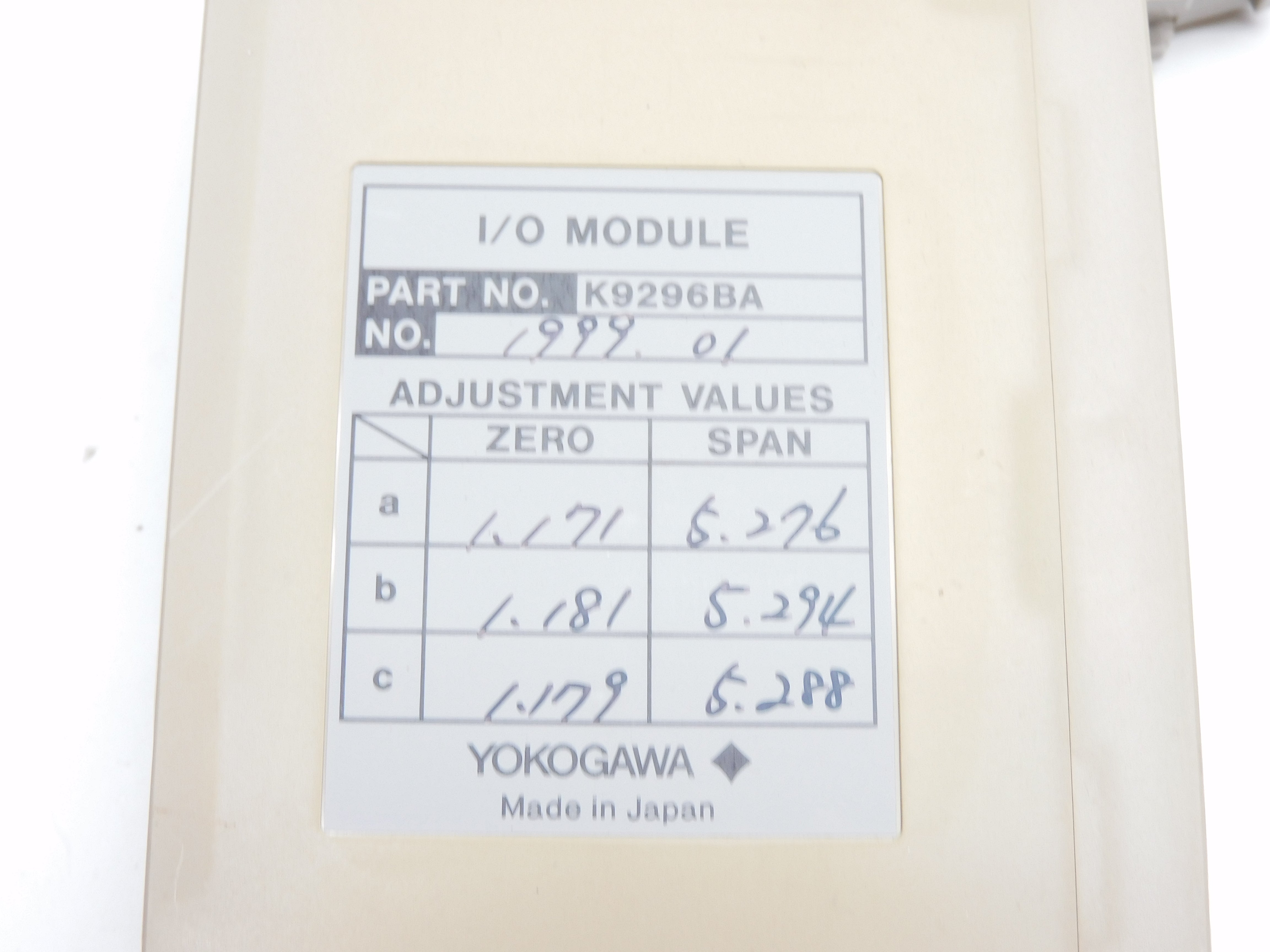 YOKOGAWA K9296BA UNMP