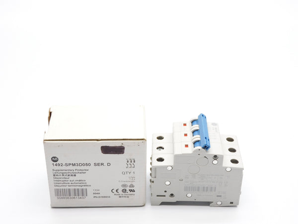 ALLEN BRADLEY 1492-SPM3D050 SER. D 5A 480/277V NSMP