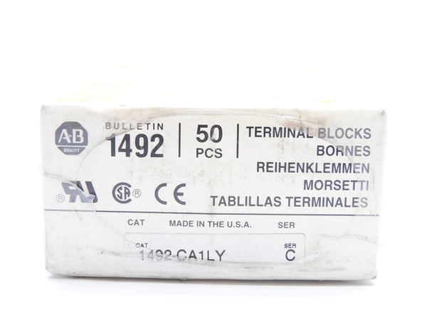 ALLEN BRADLEY 1492-CA1LY SER. C (PKG OF 50) (GY/BL) NSFS