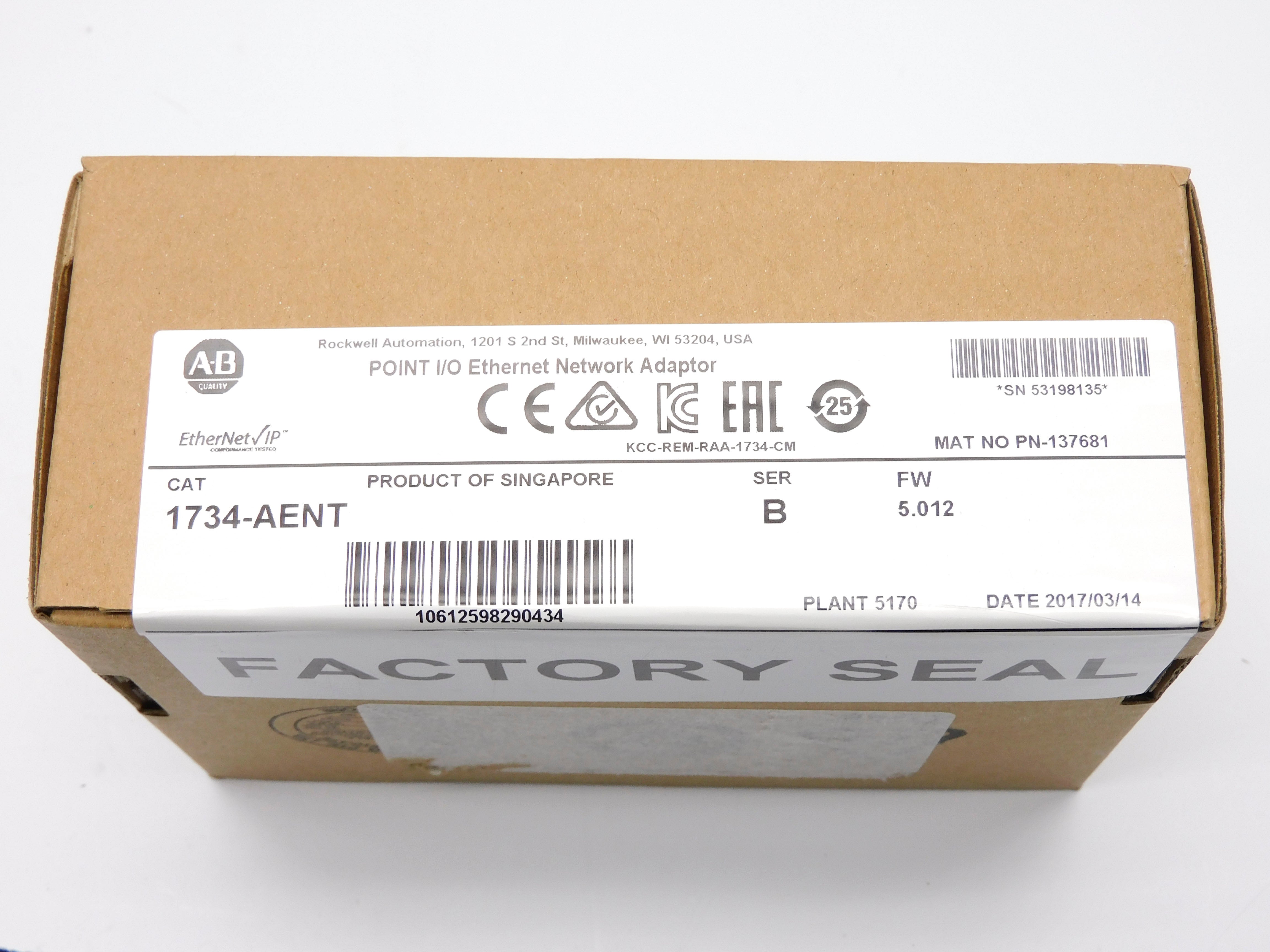 ALLEN BRADLEY 1734-AENT SER. B F/W 5.012 DATE: 2017 NSFS