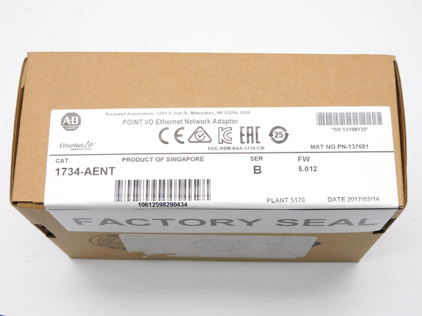 ALLEN BRADLEY 1734-AENT SER. B F/W 5.012 DATE: 2017 NSFS