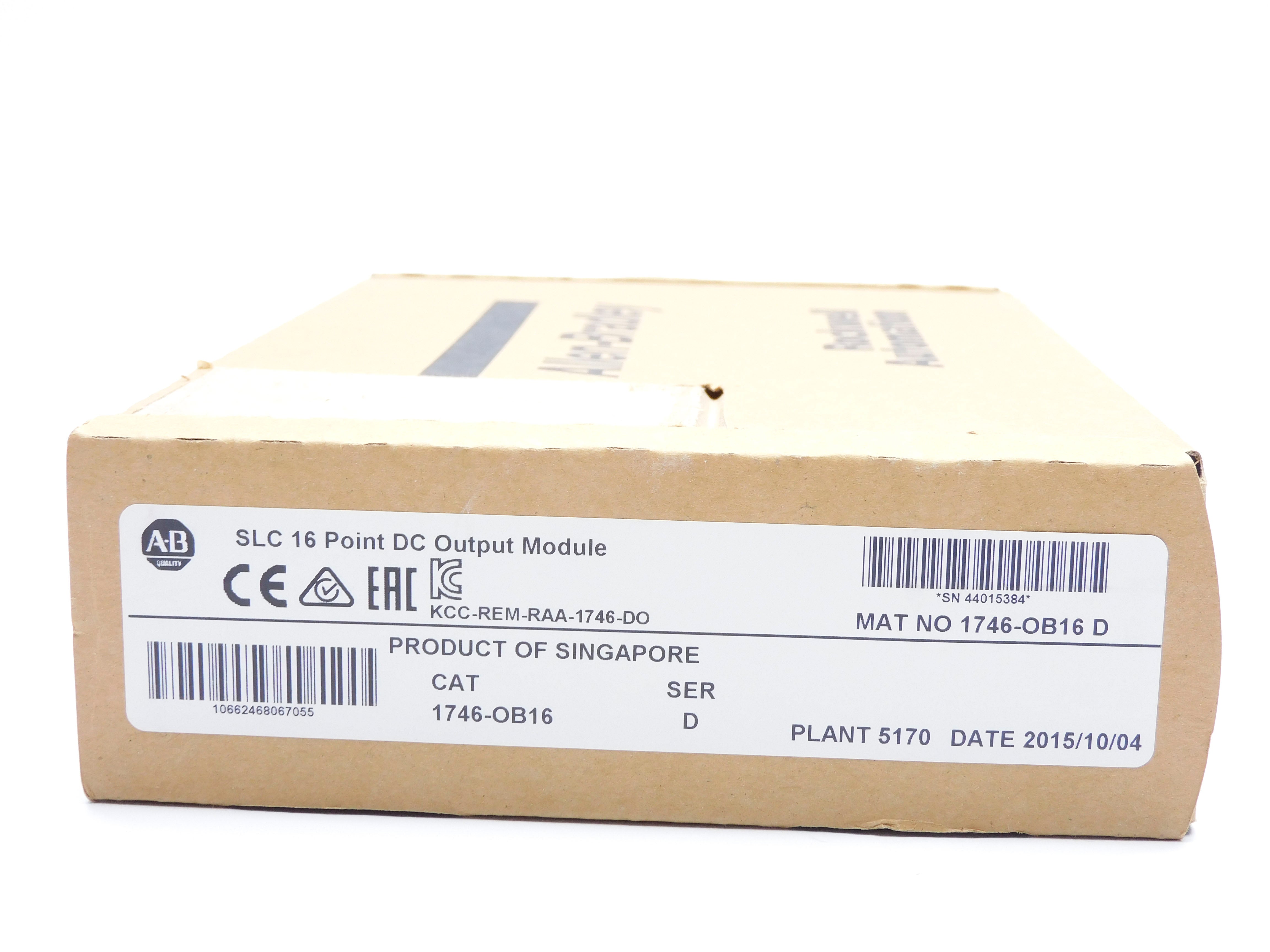 ALLEN BRADLEY 1746-OB16 SER. D DATE: 2015 NSFS