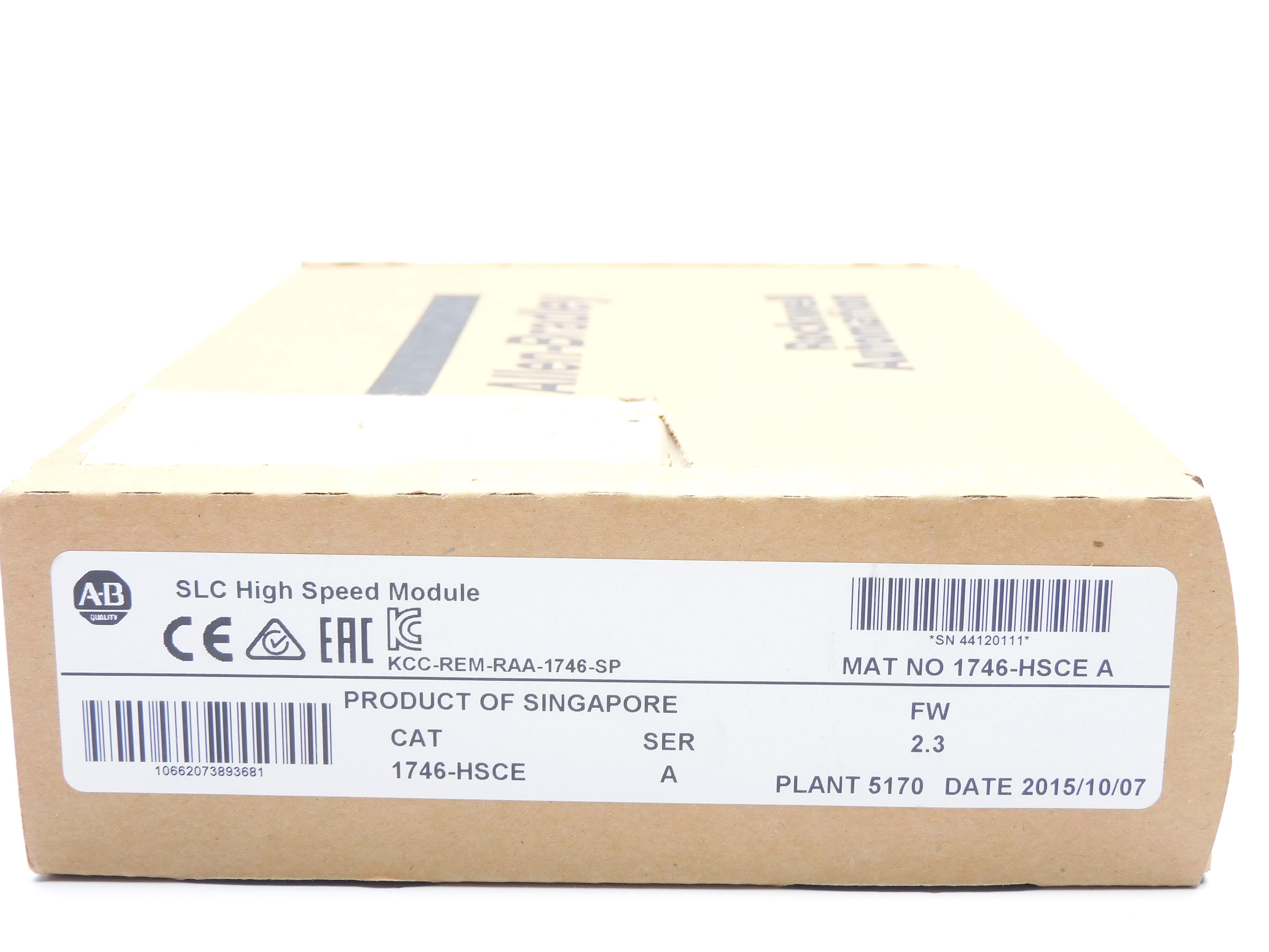ALLEN BRADLEY 1746-HSCE SER. A F/W 2.3 DATE: 2015 NSFS