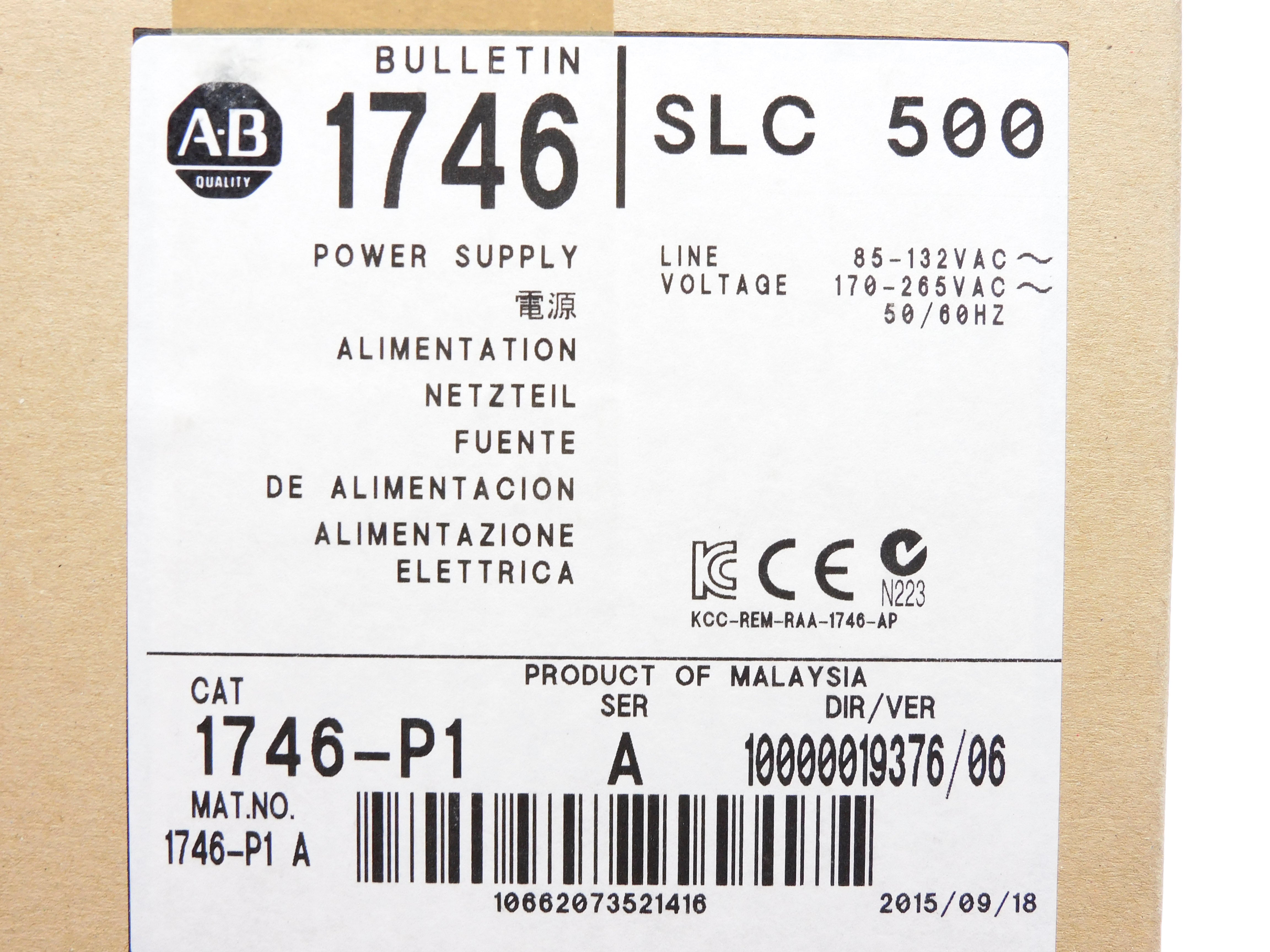 ALLEN BRADLEY 1746-P1 SER. A DATE: 2015 NSFS