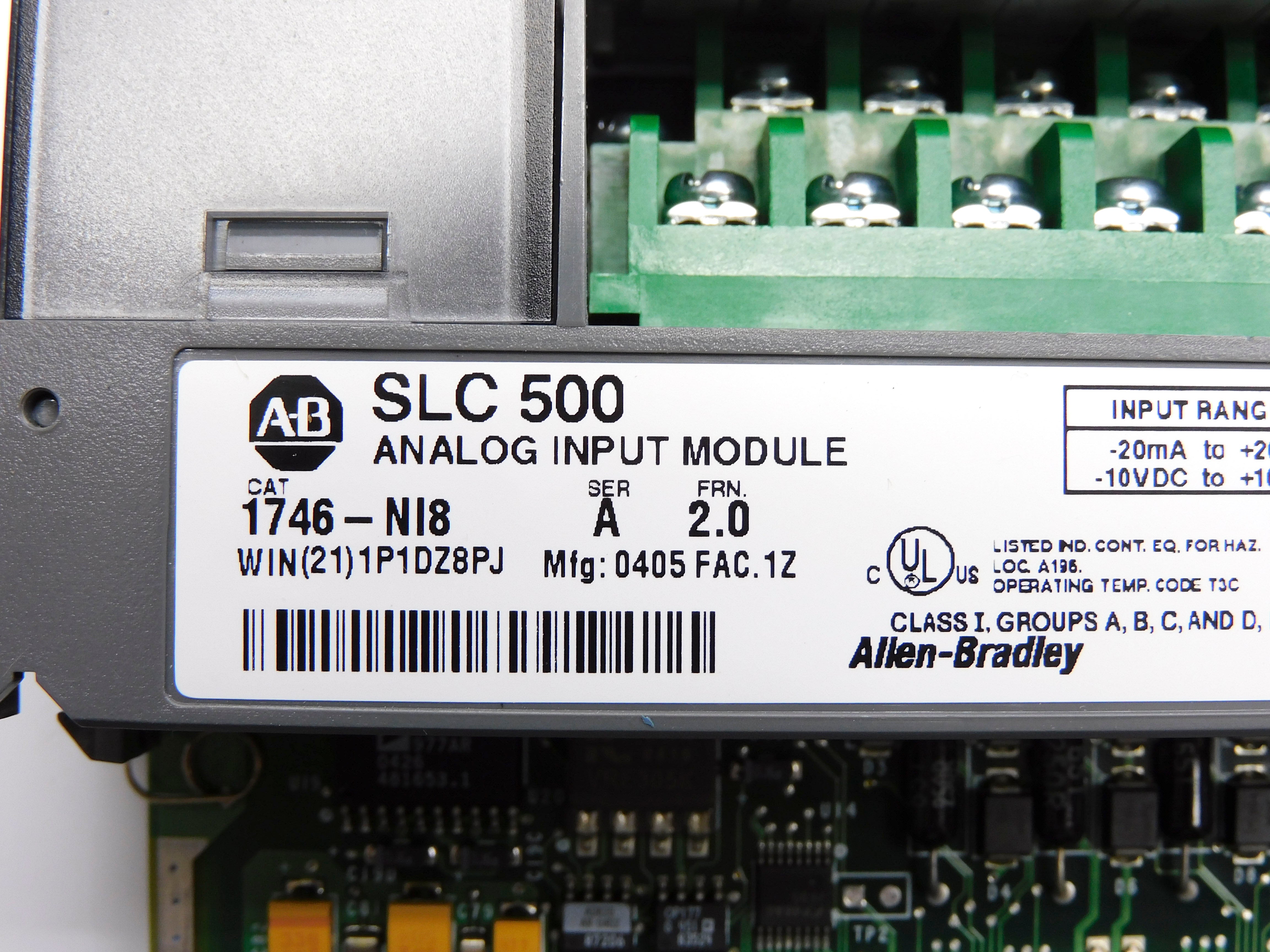 ALLEN BRADLEY 1746-NI8 SER. A F/W 2.0 10VDC NSNP