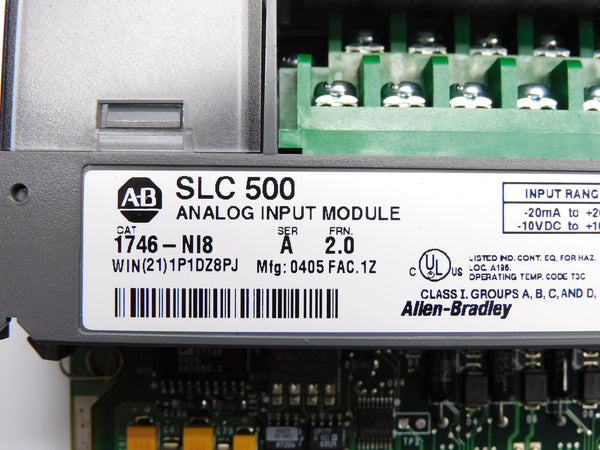 ALLEN BRADLEY 1746-NI8 SER. A F/W 2.0 10VDC NSNP