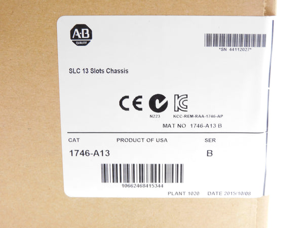 ALLEN BRADLEY 1746-A13 SER. B DATE: 2015 NSFS