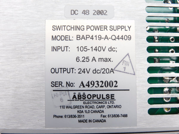 ABSOPULSE ELECTRONICS BAP419-A-Q4409 NSMP